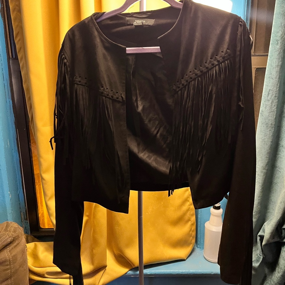 Black Fringe Women's Jacket